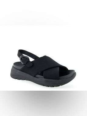 Aerosoles Harlow Black Women's Crisscross Slingback Sneaker Sport Sandal size 8
